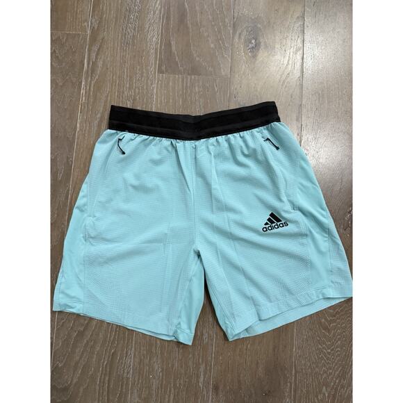 ADIDAS MEN'S HEAT.RDY SHORTS Zipper Pocket Medium Lot Of 2 Pair - Picture 2 of 5